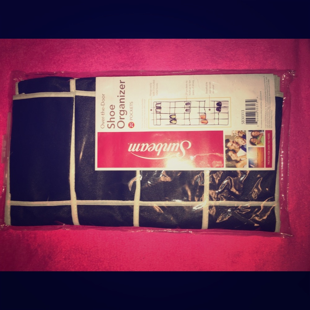 Sunbeam Hanging Shoe Organizer Black